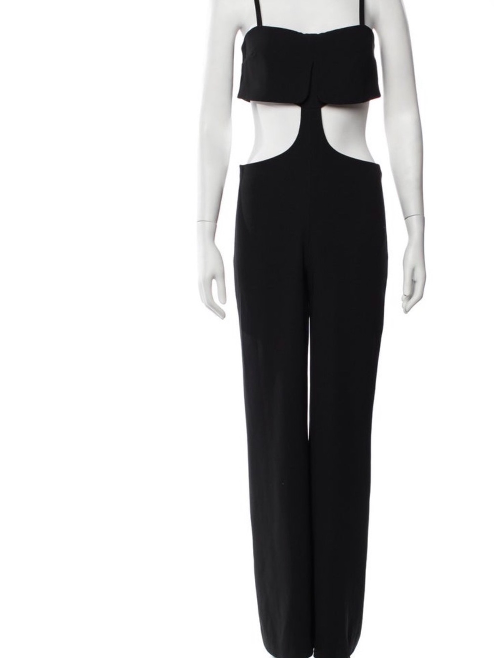 Alexis Black Cutout Wide-Leg Jumpsuit with Strappy Top
